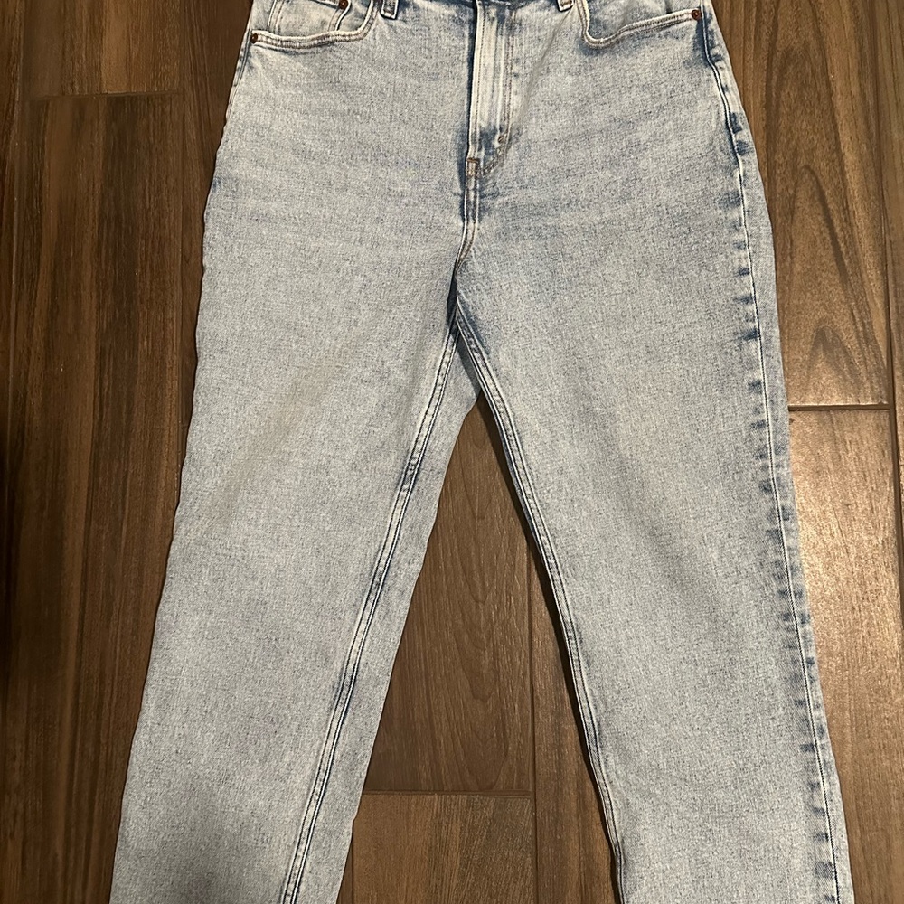 Abercrombie & Fitch The Ankle Straight Ultra High Curve Love Light